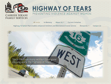 Tablet Screenshot of highwayoftears.ca